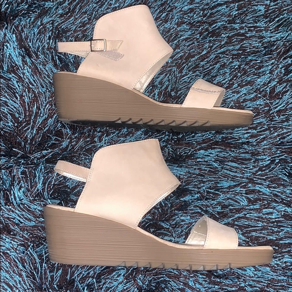 Aerosoles Sand Brown Wedge Sandals